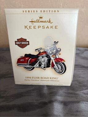 Harley-Davidson Red and Silver 1994 FLHR Road King ORNAMENT by Hallmark